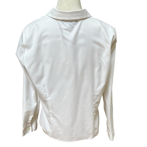 Jones Wear Essentials Size 14P Classic White Button-Up Women's Top - Picture 5 of 7